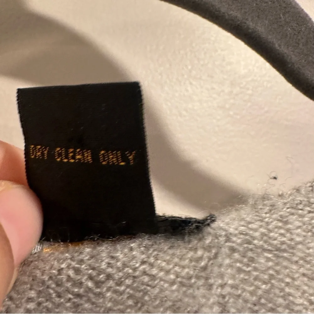 Philosophy Dane Lewis Light Gray 100% Cashmere Open Cardigan Sweater High-LowHem - Picture 10 of 15